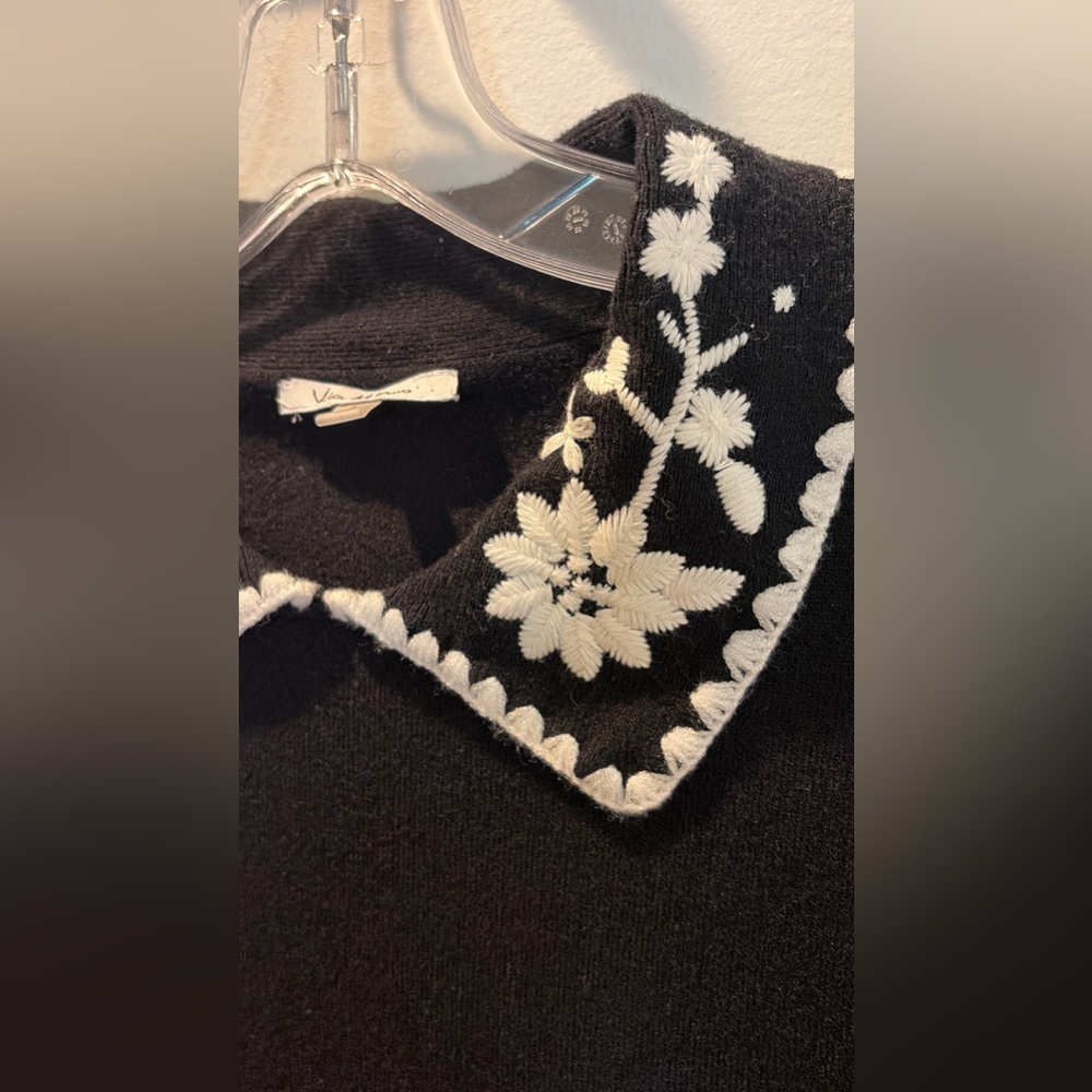 Vila Milano size L women’s embroidered collar sweater - Picture 2 of 5